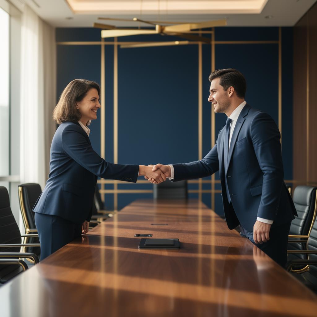 Business partners closing a deal